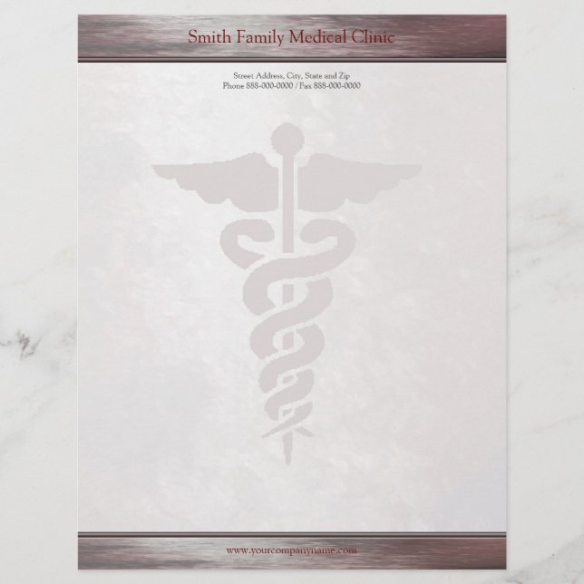 Physician Medical Doctor Letterhead Design (Front)