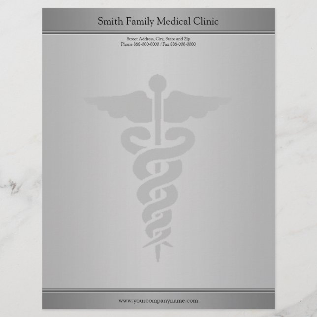 Physician Medical Doctor Letterhead Template (Front)