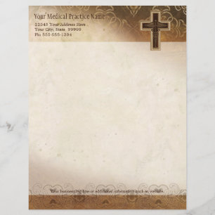 Physician Medical Doctor Practice Christian Symbol Customized Letterhead