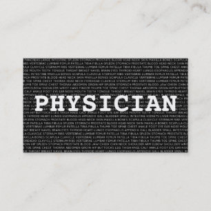 Physician Medical Words Business Card