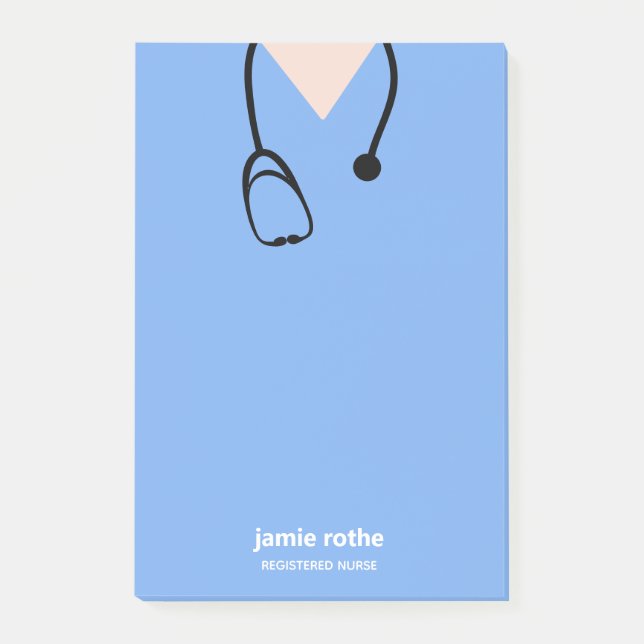 Physician Nurse Hospital Scrubs  Post-it Notes (Front)