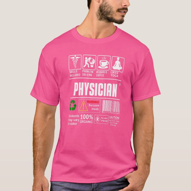 Physician Packaging and Handling Label Coffee Yoga T-Shirt (Front)