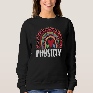 Physician Rainbow  Men Leopard Rainbow Love Sweatshirt