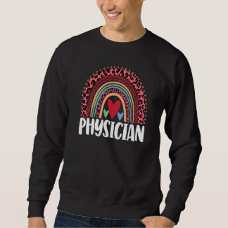 Physician Rainbow  Men Leopard Rainbow Love Sweatshirt