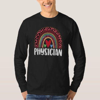 Physician Rainbow  Men Leopard Rainbow Love T-Shirt