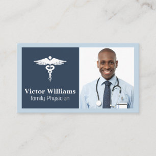 Physician Smiling Medical Health Logo Business Card