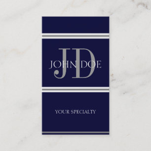 Physician Vertical Navy Business Card