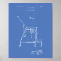 Physicians Table 1926 Patent Art Blueprint