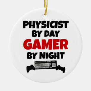 Physicist by Day Gamer by Night Ceramic Tree Decoration