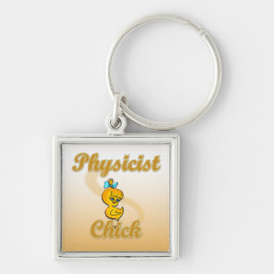 Physicist Chick Key Ring