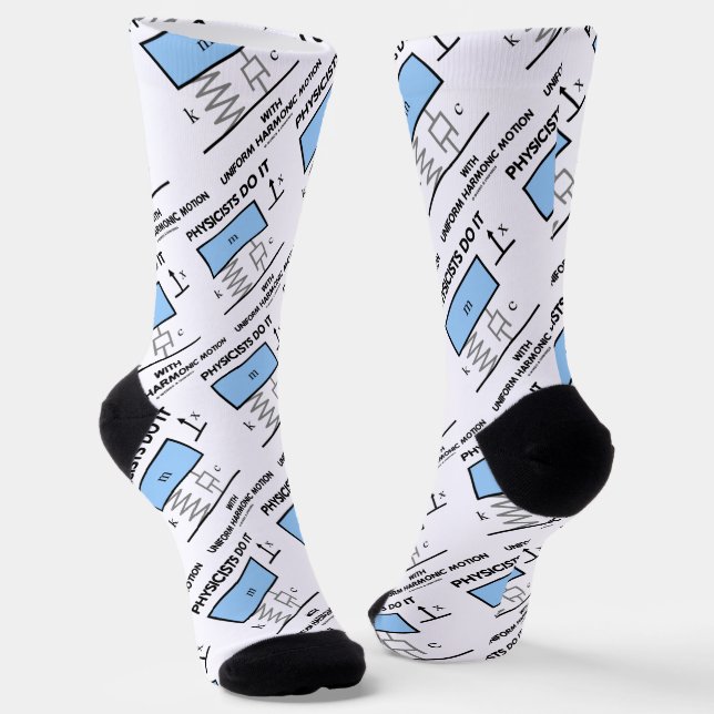 Physicists Do It With Uniform Harmonic Motion Socks (Angled)