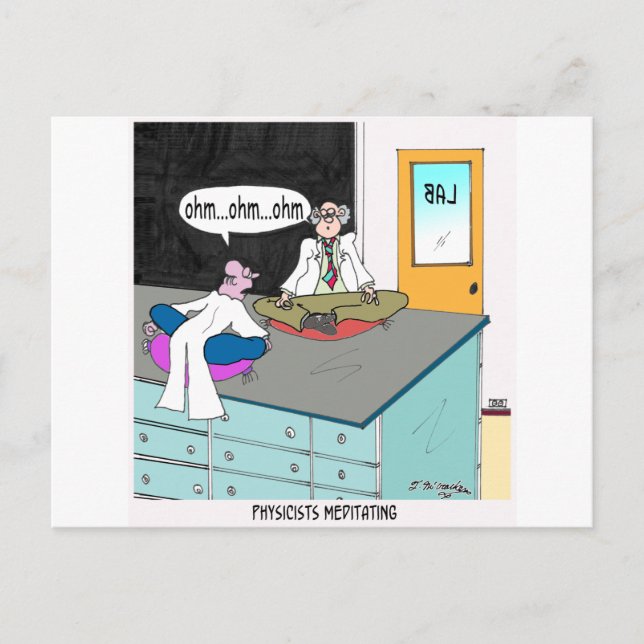 Physicists Meditating Postcard (Front)