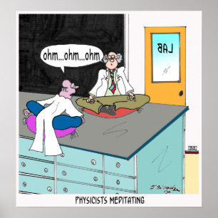 Physicists Meditating Poster