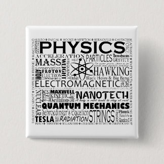 Physics 15 Cm Square Badge