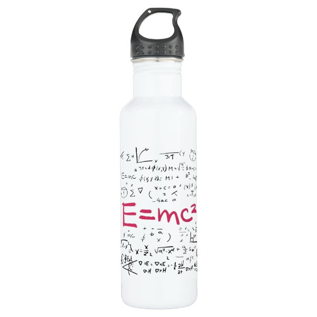 Physics and Math Formulas EMC2 710 Ml Water Bottle (Front)