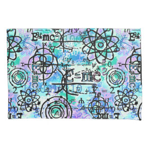 Physics and Math Symbols, Monogram Geek Pillowcase