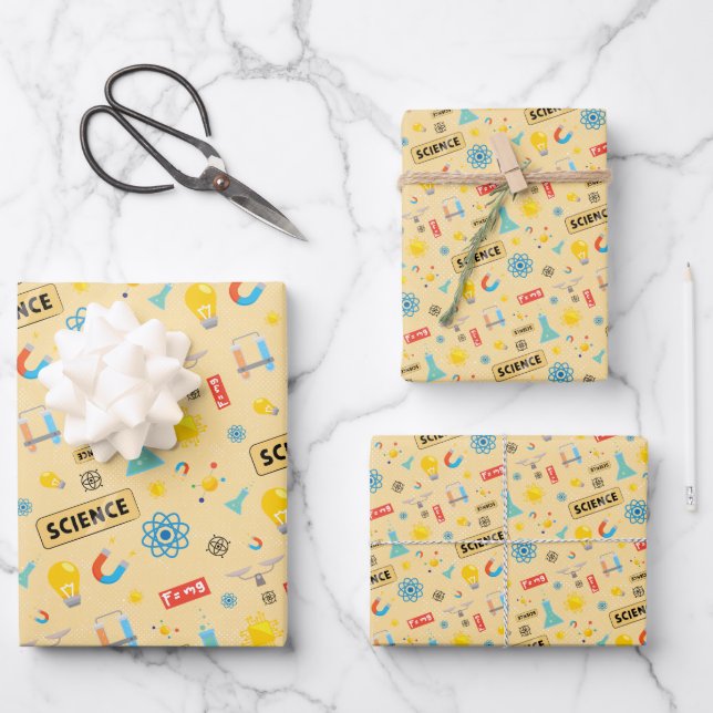Physics and Science Lover Wrapping Paper Sheet (Front)