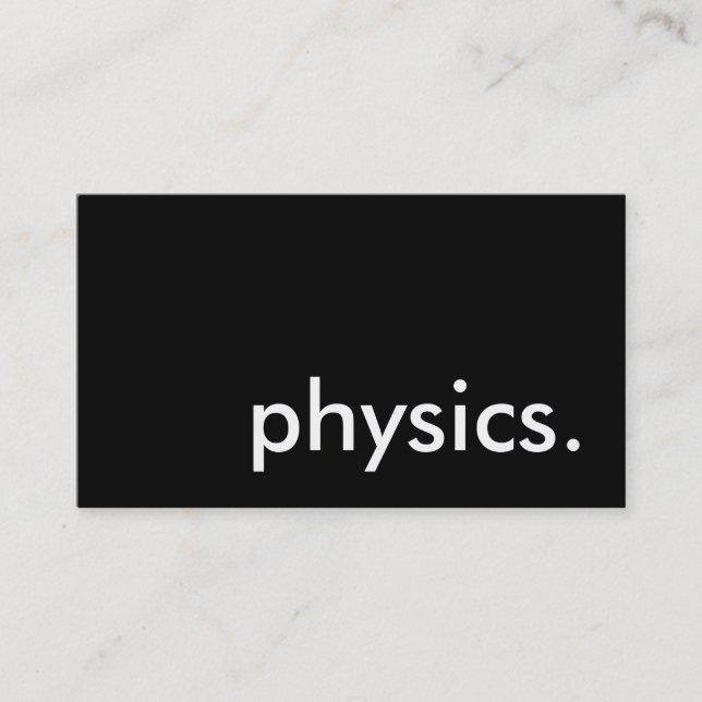 physics. business card (Front)