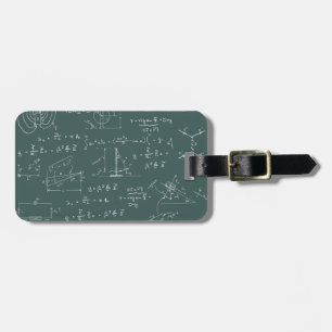 Physics diagrams and formulas luggage tag