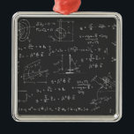 Physics diagrams and formulas metal tree decoration<br><div class="desc">Physics diagrams and formulas chalk handwriting on blackboard</div>