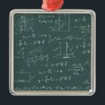 Physics diagrams and formulas metal tree decoration<br><div class="desc">Physics diagrams and formulas chalk handwriting on green blackboard</div>