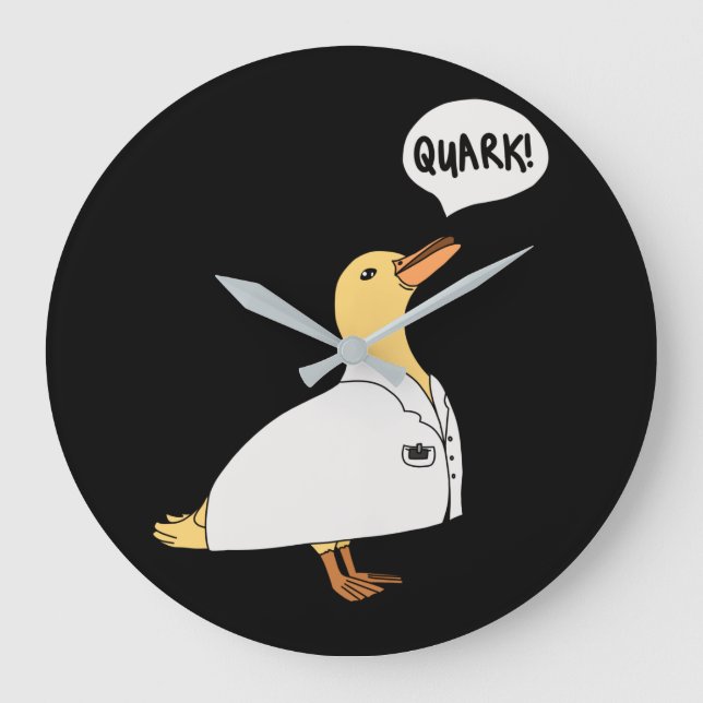 Physics Duck Large Clock (Front)