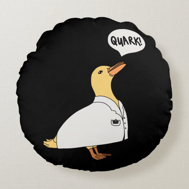 Physics Duck Round Cushion (Front)