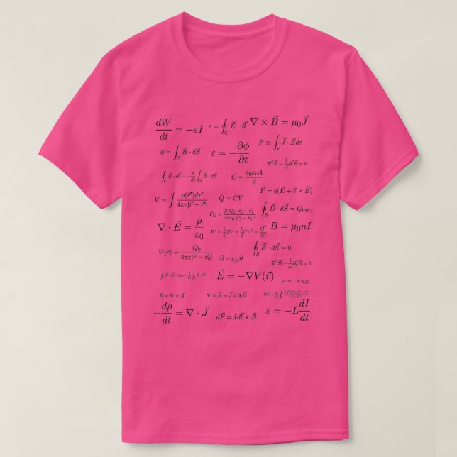 Physics electromagnetism T-Shirt (Design Front)