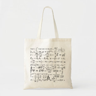 Physics equations and formulas tote bag