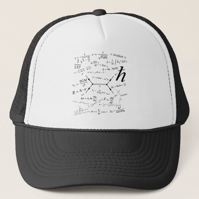 Physics equations and formulas trucker hat (Front)