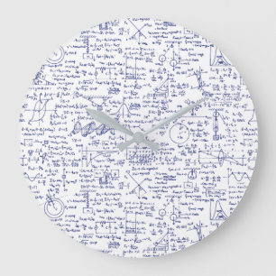 Physics Equations in Blue Pen // Large Clock