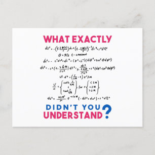 Physics formula Joke Postcard