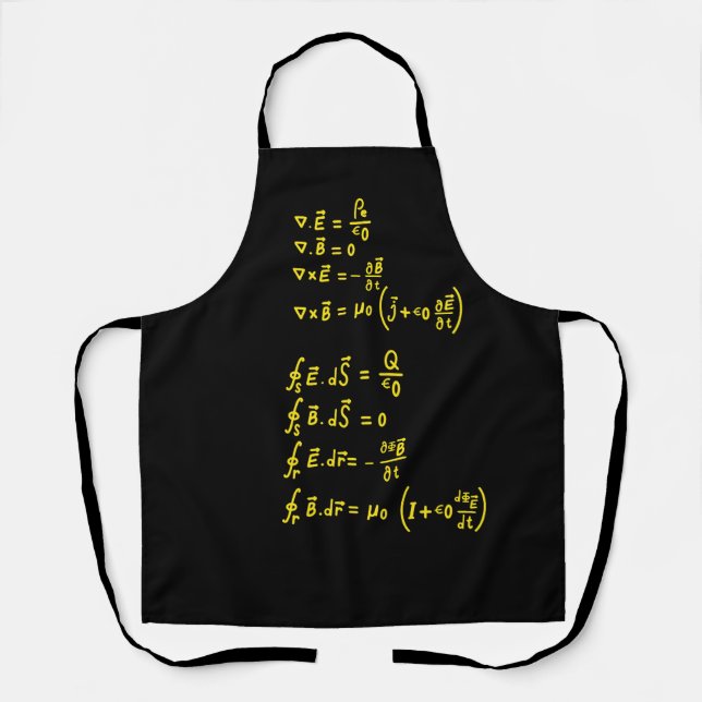 Physics Formula Square Sticker Invitation Apron (Front)