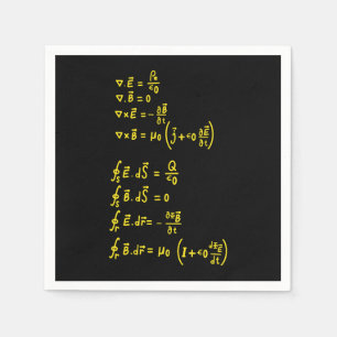 Physics Formula Square Sticker Invitation Napkin