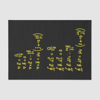 Physics Formula Square Sticker Invitation Tissue Paper