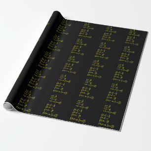 Physics Formula Square Sticker Invitation Wrapping Paper