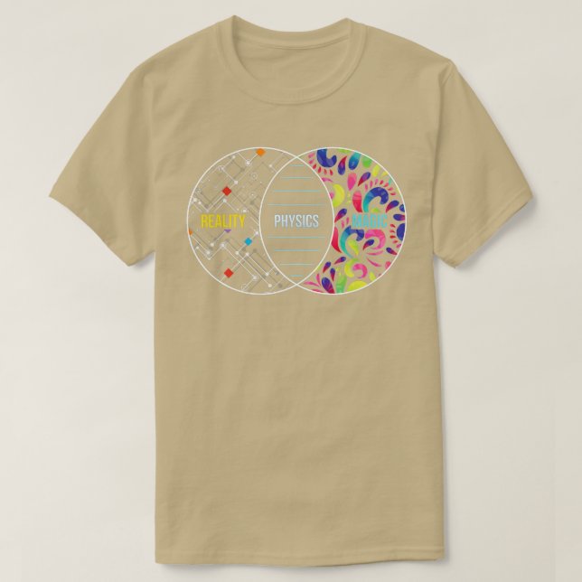 Physics Like Magic But Real  Funny Physics Pun  T-Shirt (Design Front)