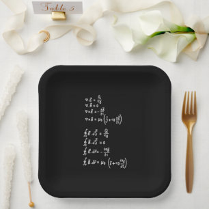 Physics Math Formula Students Teacher  Invitation  Paper Plate