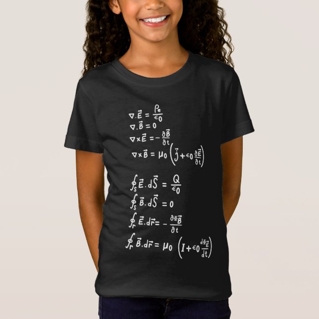 Physics Math Formula Students Teacher  Invitation  T-Shirt (Front)