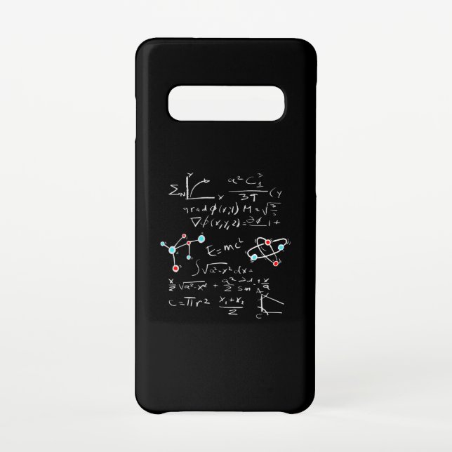Physics Math Formula Teacher Student Atoms and Mol Samsung Galaxy Case (Back)