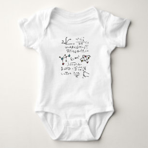 Physics Math Formula Teacher Student Molecules Baby Bodysuit