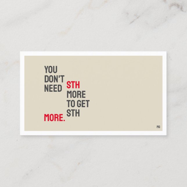 PHYSICS Minimalist Business Card (Back)