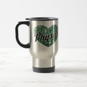 Physics Retro Heart Blackboard Love Travel Mug