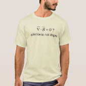 Physics T-Shirt Maxwell's Equations Del Dot B Zero (Front)