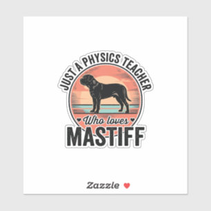 Physics Teacher Loves Mastiff Vintage Dog Shirt_1