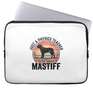 Physics Teacher Loves Mastiff Vintage Dog Shirt_1 Laptop Sleeve
