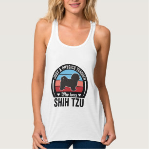 Physics Teacher Shih Tzu Vintage Dog Shirt Design_