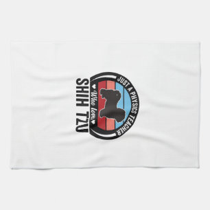 Physics Teacher Shih Tzu Vintage Dog Shirt Design_ Tea Towel