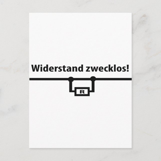 Physik Widerstand zwecklos icon Postcard (Front)