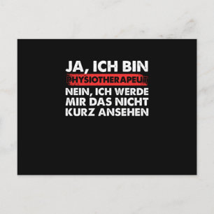 Physiotherapeut Arzt Medizin Physiotherapie Therap Postcard
